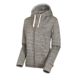 Fleece Jacke Mammut Chamuera Hooded Hellgrau Damen