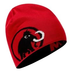 Mammut Logo Mütze Schwarz/rot